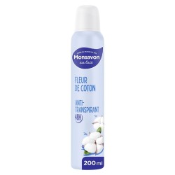 Déodorant Monsavon au Lait – Fleur de Coton – Anti-Transpirant 48h